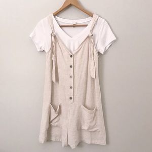 NWOT Lost & Wander linen jumper overalls small
